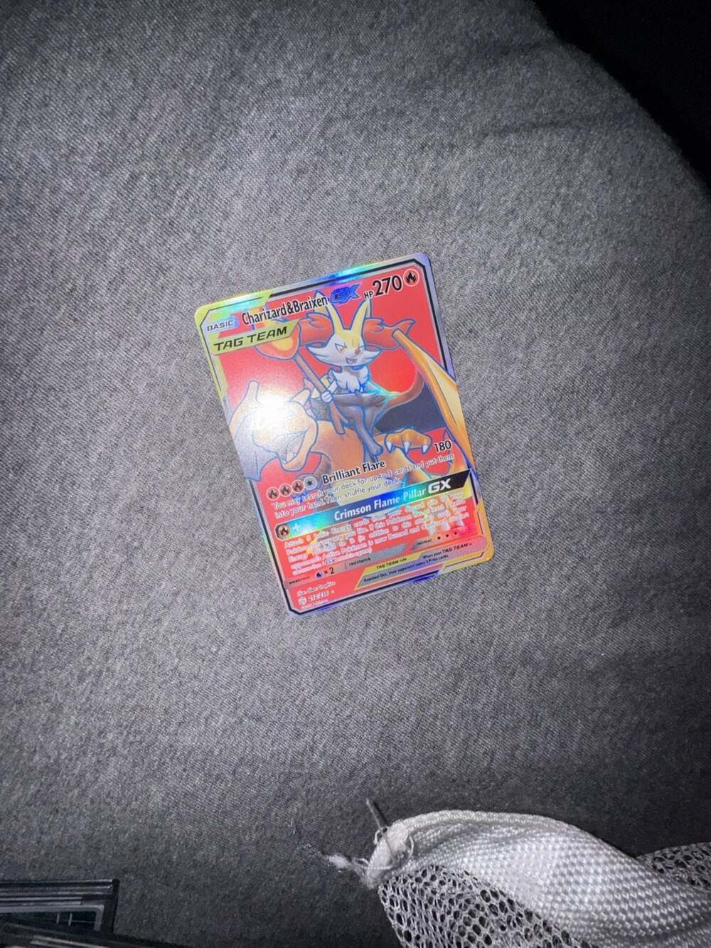 Charizard & Braixen GX 212/236 Cosmic Eclipse Full Art Ultra Rare Pokemon Card